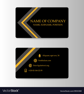Modern business card print template trending vector image Modern business card print template trending vector image