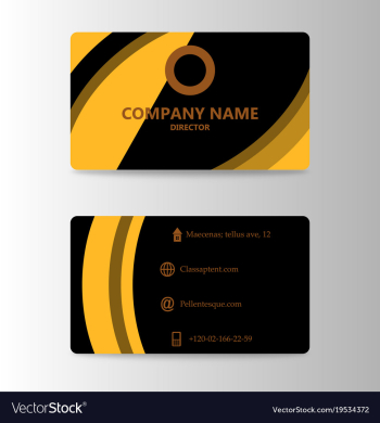 Modern business card print template trending vector image Modern business card print template trending vector image