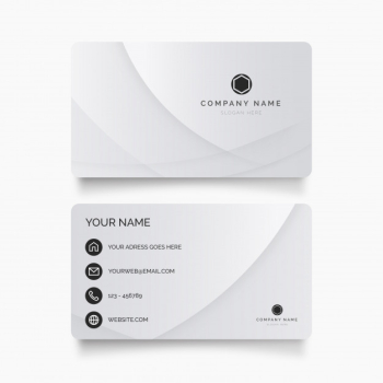 Modern business card with abstract shapes