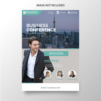 Modern business conference brochure template Modern business conference brochure template