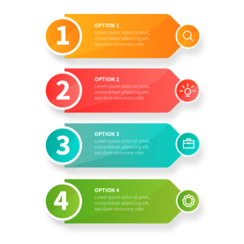 Modern business infographic steps with business icons Modern business infographic steps with business icons