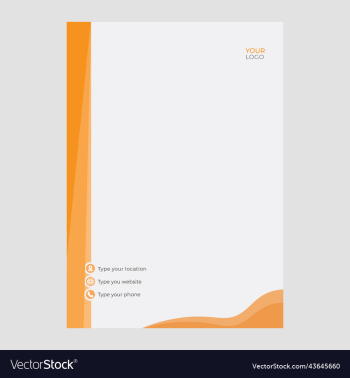 modern business letterhead design template