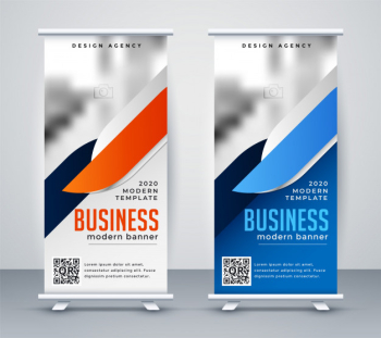 Modern business roll up banner design template Modern business roll up banner design template