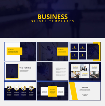 Modern business slides templates Free Psd