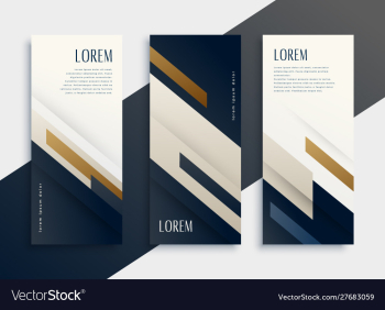 Modern business vertical banner cards set vector image Modern business vertical banner cards set vector image
