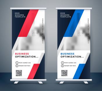 Modern business vertical standee design Modern business vertical standee design