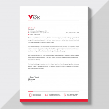 Modern company letterhead Modern company letterhead