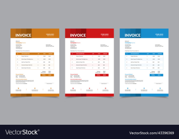 modern corporate business style invoice design