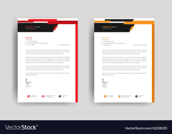 modern corporate letterhead design template