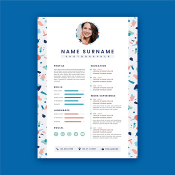 Modern curriculum vitae template Free Vector Modern curriculum vitae template Free Vector