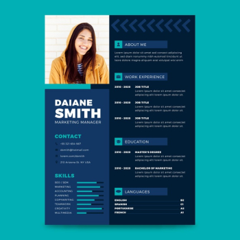 Modern cv template concept Free Vector Modern cv template concept Free Vector