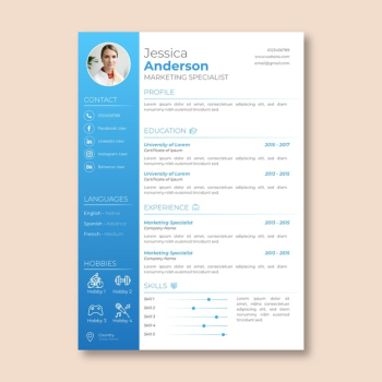 Modern cv template Free Vector Modern cv template Free Vector