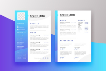 Modern cv template Free Vector Modern cv template Free Vector