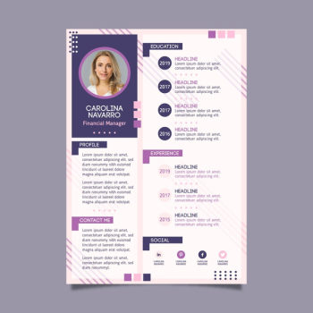 Modern cv template Free Vector Modern cv template Free Vector