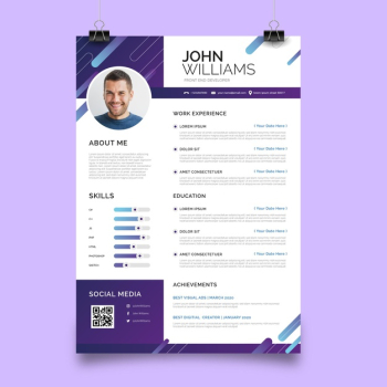 Modern cv template Free Vector Modern cv template Free Vector