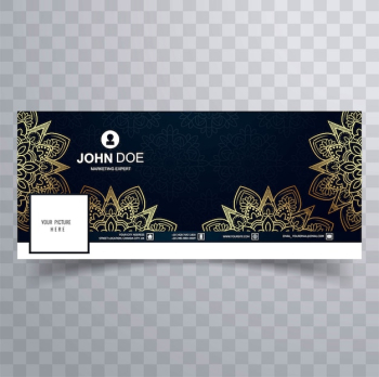 Modern decorative floral facebook banner template