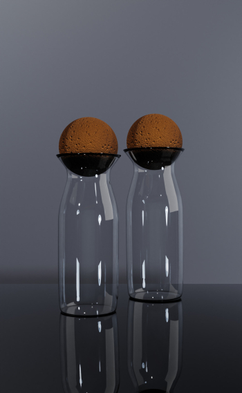 Modern Decorative Glass Bottles with Cork Tops Modern Decorative Glass Bottles with Cork Tops