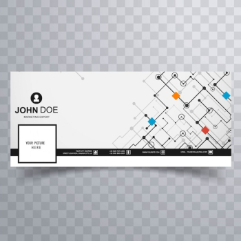 Modern facebook banners with dotes Modern facebook banners with dotes
