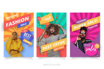 Modern fashion sale poster collection Modern fashion sale poster collection