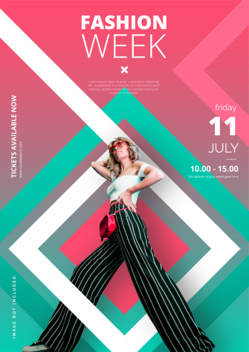 Modern fashion week poster template Modern fashion week poster template