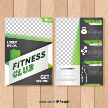 Modern fitness flyer template