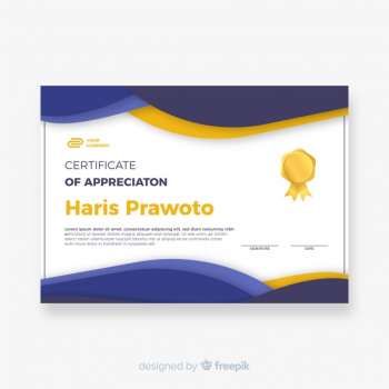 Modern flat certificate template Modern flat certificate template