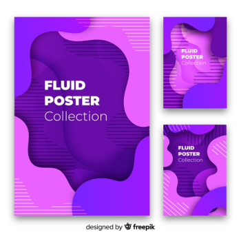 Modern fluid background collection Free Vector Modern fluid background collection Free Vector