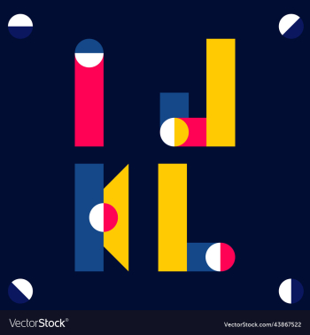 modern geometric font set ijkl modern geometric font set ijkl