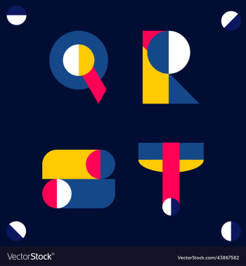 modern geometric font set qrst modern geometric font set qrst