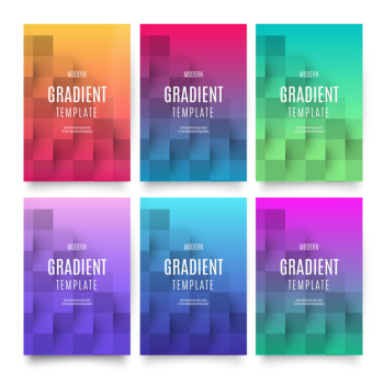 Modern gradient template with geometric background Modern gradient template with geometric background