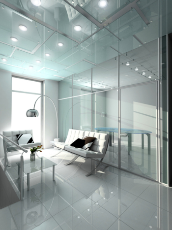 Modern interior. 3D render. Office. Exclusive design.