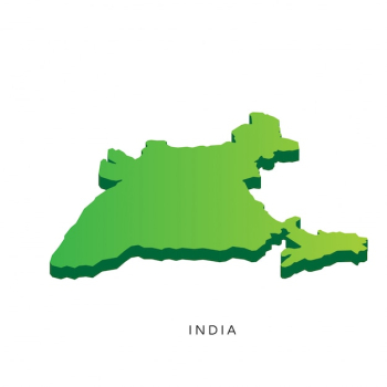 Modern Isometric 3D India Map Modern Isometric 3D India Map