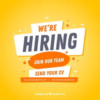 Modern job vacancy composition with flat design