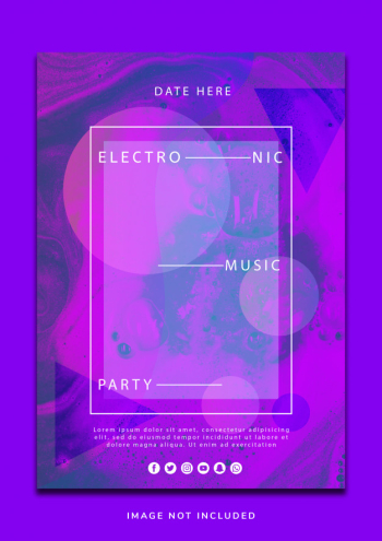 Modern liquid music flyer design Free Psd Modern liquid music flyer design Free Psd