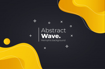 Modern memphis background with wavy shapes Free Vector Modern memphis background with wavy shapes Free Vector