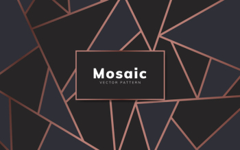Modern mosaic wallpaper in rose gold and black Modern mosaic wallpaper in rose gold and black
