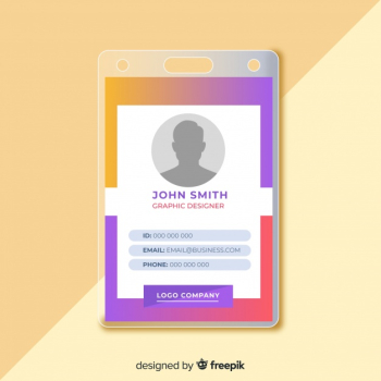 Modern name tag template Modern name tag template