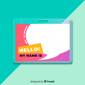Modern name tag template Modern name tag template