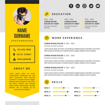 Modern professional cv template Free Vector Modern professional cv template Free Vector