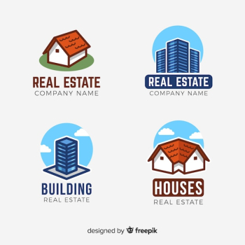 Modern real estate logo collection Modern real estate logo collection