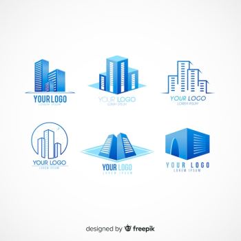 Modern real estate logo collection Modern real estate logo collection