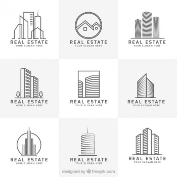 Modern real estate logo collection Modern real estate logo collection