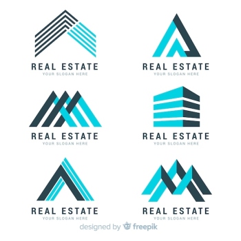 Modern real estate logo collection Modern real estate logo collection