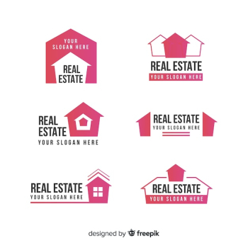 Modern real estate logo collection Modern real estate logo collection