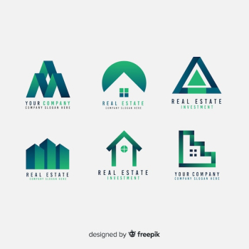 Modern real estate logo collection Modern real estate logo collection