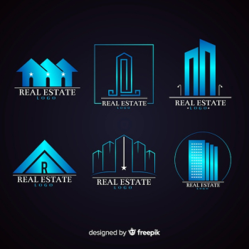 Modern real estate logo collection Modern real estate logo collection