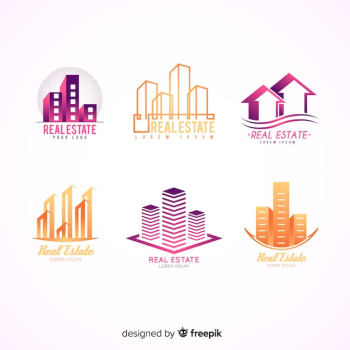 Modern real estate logo collection Modern real estate logo collection