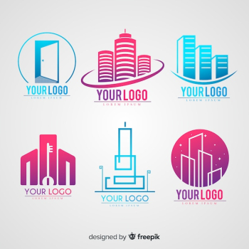Modern real estate logo collection Modern real estate logo collection