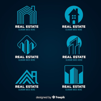 Modern real estate logo collection Modern real estate logo collection