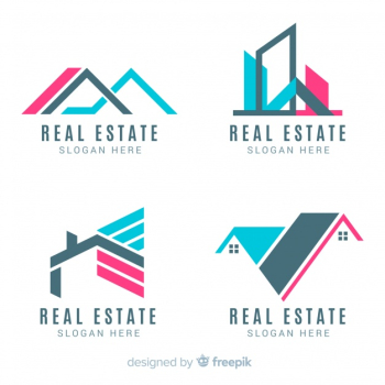 Modern real estate logo collection Free Vector Modern real estate logo collection Free Vector